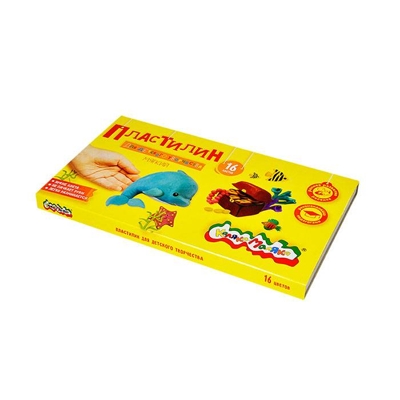 Каляка-Маляка Пластилин для детского творчества 16 цветов, 240 гр., стек, арт. ПКМ16-П, производитель ФАРМ, ISBN 460-2-72305-912-7№ 3