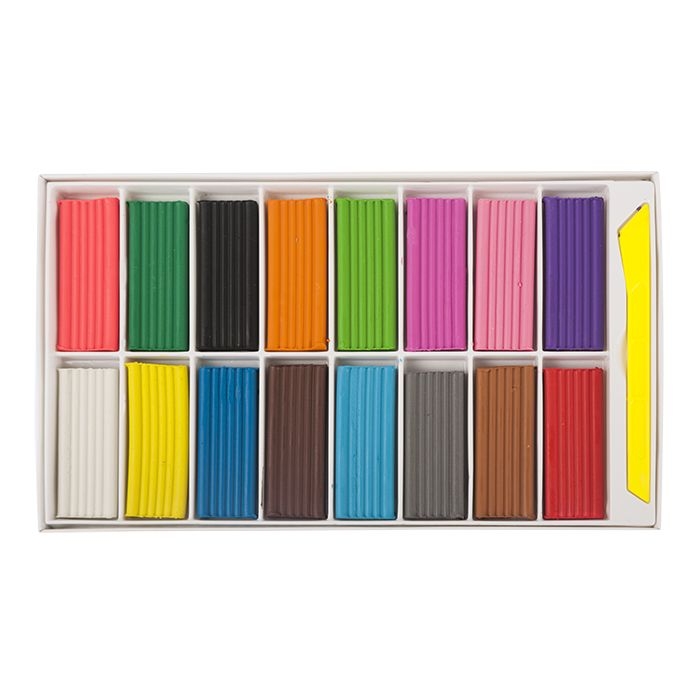 Каляка-Маляка Пластилин для детского творчества 16 цветов, 240 гр., стек, арт. ПКМ16-П, производитель ФАРМ, ISBN 460-2-72305-912-7, № 4