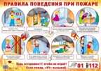 Демонстрационный плакат &quot;Правила поведения при пожаре&quot;, арт.00-00003487, производитель Сфера ТЦ , ISBN 978-5-99490-982-9, № 1