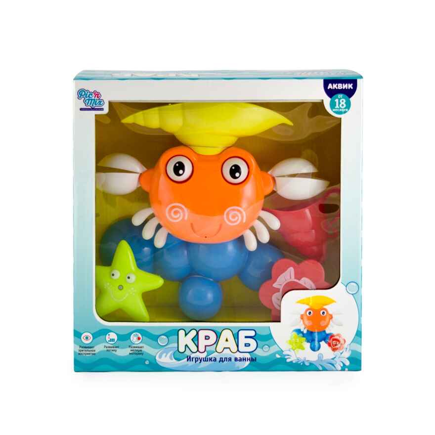 Игрушка для ванны - Краб, арт. 120037, производитель Pic'nMix (ПикнМикс), ISBN 690-0-16120-037-7, № 2