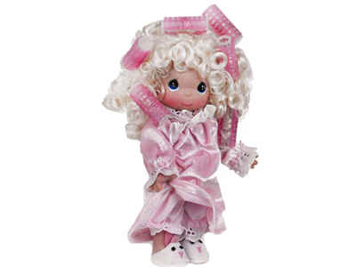 Кукла Precious Moments В бигудях, блондинка 21 см, арт. 3505, производитель The Doll Maker, ISBN 73-2-53303-505-0№ 1