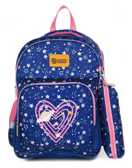 Рюкзак мягкий Schoolformat Hearts and stars, модель SOFT 2+, мягкий каркас, двухсекционный, 17 л, для девочек, арт. РЮКМ2П-ХНС, производитель ФАРМ, ISBN 460-2-72314-884-5, № 1