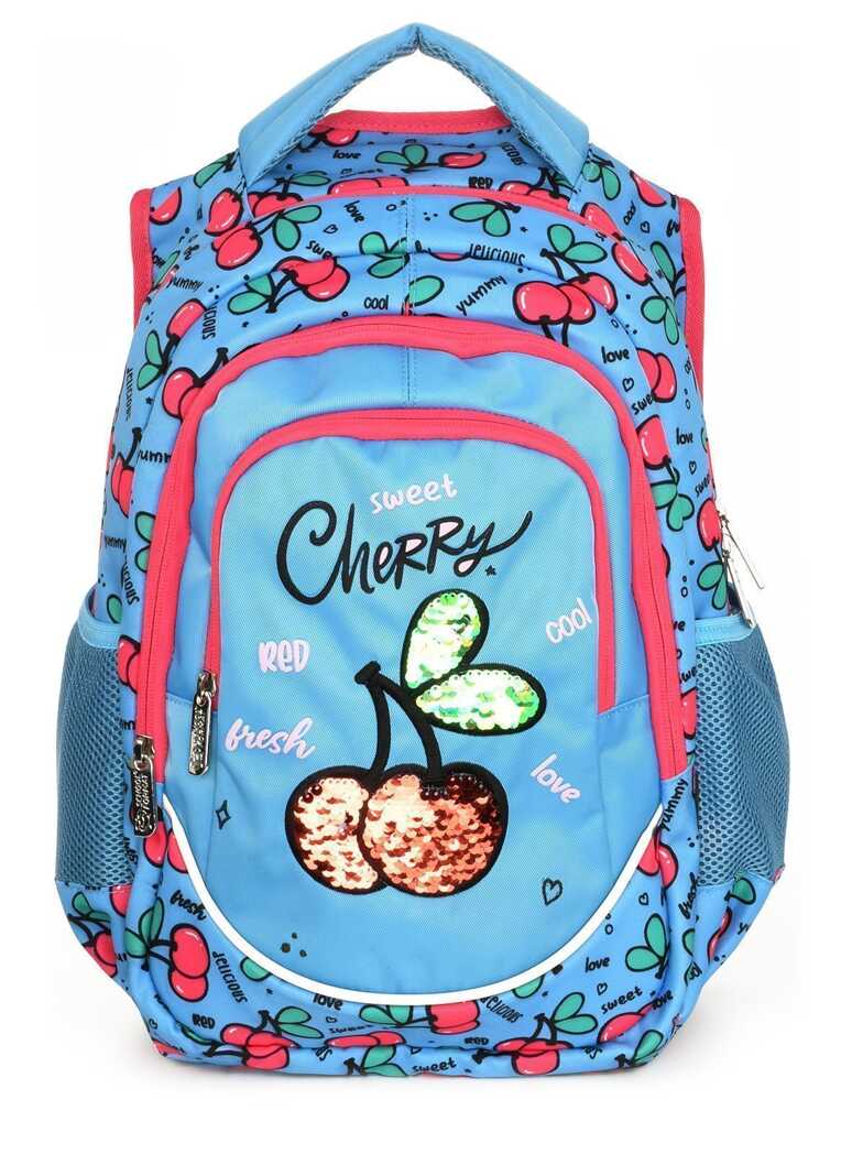 Рюкзак Schoolformat Cherries, модель SOFT 3, мягкий каркас, трехсекционный, 22 л, для девочек, арт. РЮКМ3-ЧРИ, производитель ФАРМ, ISBN 460-2-72314-898-2, № 1
