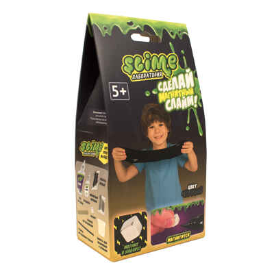 Малый набор для мальчиков Slime Лаборатория, черный магнитный, 100 гр., арт.SS100-6, производитель Волшебный мир, ISBN 463-0-03550-174-4№ 1