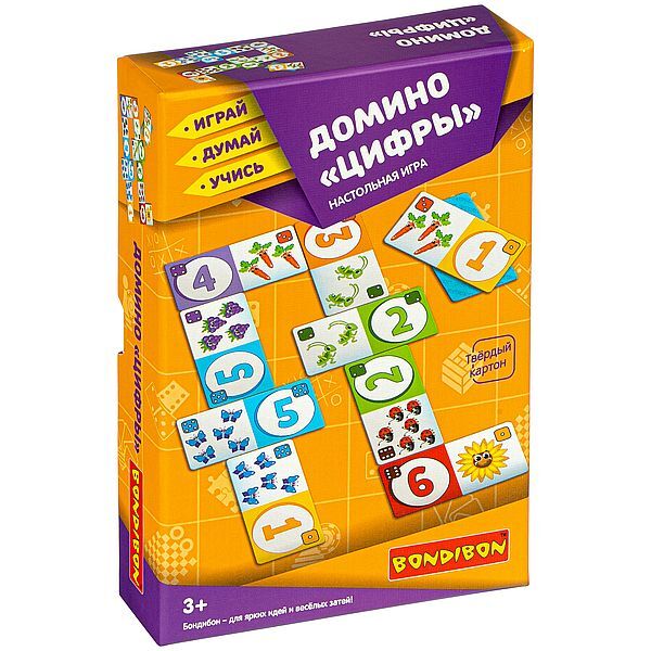 Домино Цифры- настольная игра, арт. ВВ3902, производитель Bondibon (Бондибон), ISBN 489-5-13604-148-7, № 1