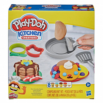Набор с массой для лепки PLAY-DOH &quot;Печём блины&quot;, арт. F12795L0, производитель Hasbro (Хасбро), ISBN 501-0-99377-974-1, № 1