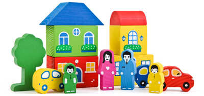 Конструктор Цветной городок Синий 14 деталей, арт. 8688-6, производитель Томик, ISBN 460-7-05756-131-5№ 1