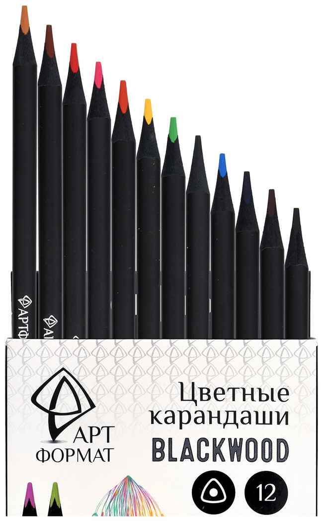 Набор цветных карандашей Blackwood 12 цвев трехгранные, арт. AF03-051-12, производитель ФАРМ, ISBN 460-2-72310-224-3, № 3