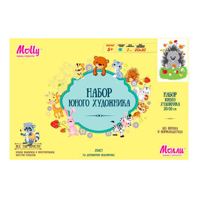 Набор юного художника Маленький грибник 20х30, 10 цветов (Molly), арт. CX3124/1, производитель СильверТойз, ISBN 692-0-14087-461-0№ 3