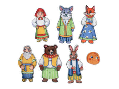 Колобок 2.0 Пальчиковый театр, арт. LIP1413, производитель Веселые липучки LIP-LIP, ISBN 462-0-44696-049-0№ 1