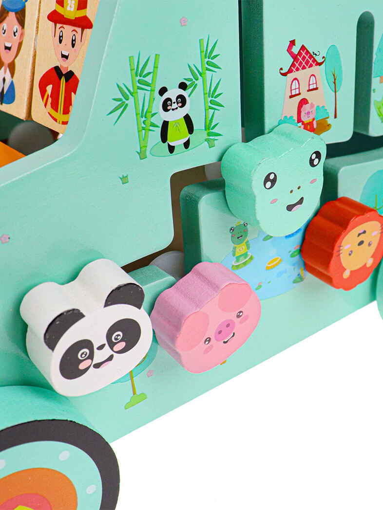 Деревянный игровой центр Машинка, арт.ИД-2768, производитель Рыжий кот, ISBN 468-0-08842-768-3, № 6