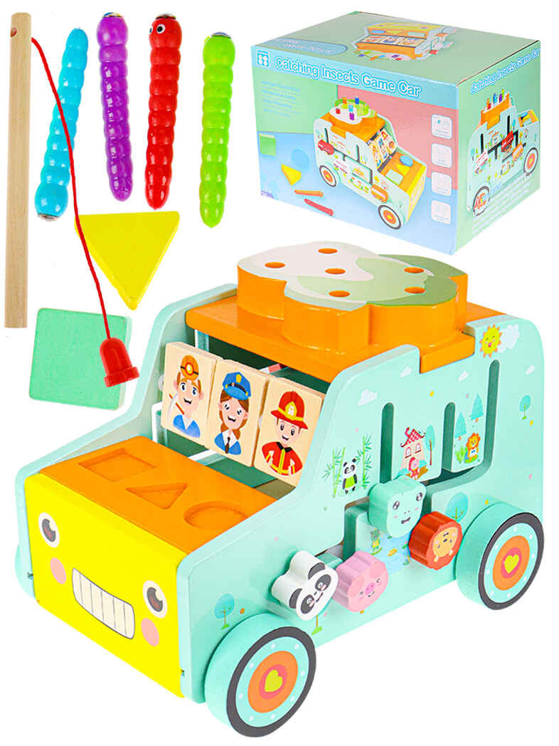 Деревянный игровой центр Машинка, арт.ИД-2768, производитель Рыжий кот, ISBN 468-0-08842-768-3, № 1