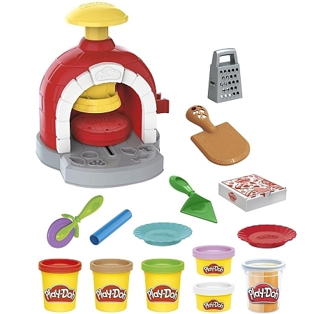 Набор с массой для лепки PLAY-DOH &quot;Печём пиццу&quot;, арт. F43735L0, производитель Hasbro (Хасбро), ISBN 501-0-99395-439-1, № 9