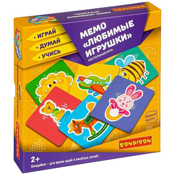 Мемо Любимые игрушки-настольная игра, арт. ВВ3910, производитель Bondibon (Бондибон), ISBN 489-5-13604-154-8, № 1