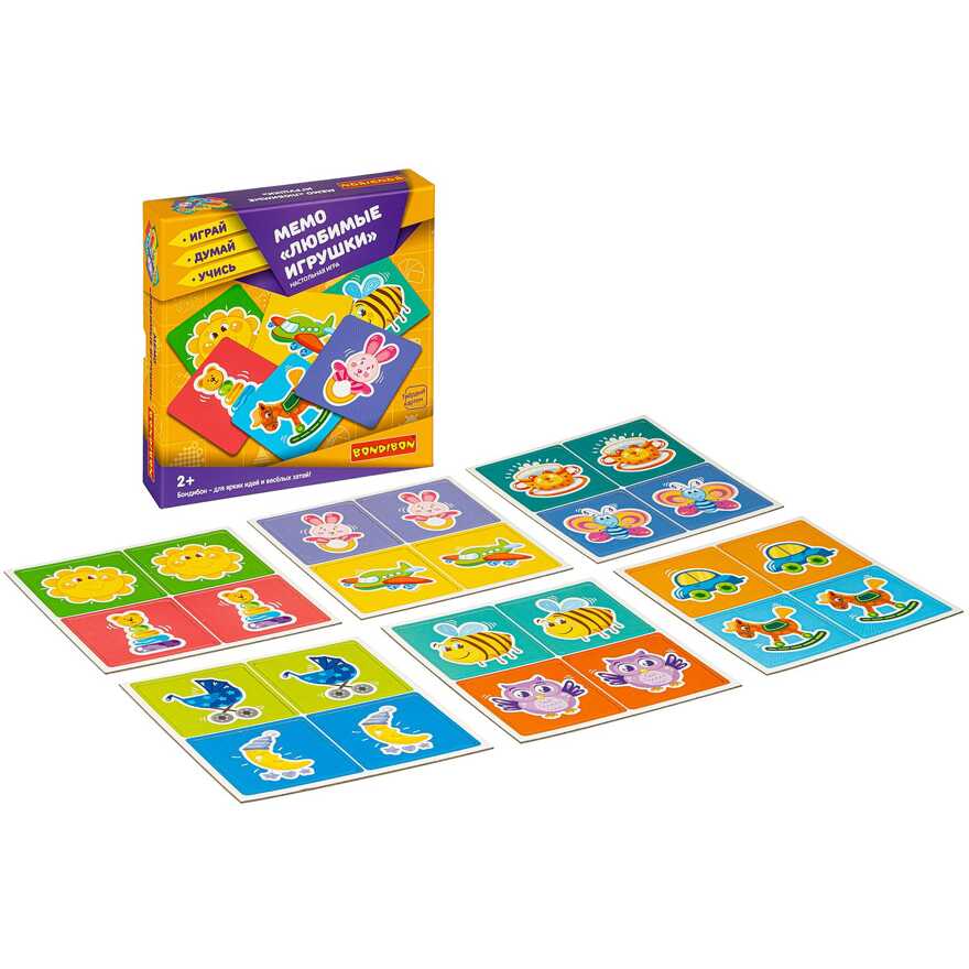 Мемо Любимые игрушки-настольная игра, арт. ВВ3910, производитель Bondibon (Бондибон), ISBN 489-5-13604-154-8, № 3