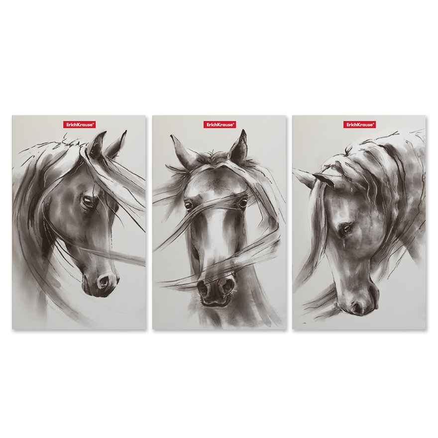 Записная книга на скобе Wild Horse, 112х181 мм, 32 листа, в точку, арт. 49816, производитель ErichKrause® (Эрих Краузе), ISBN 460-1-92149-816-5, № 1