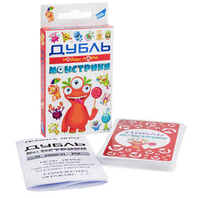 Игра детская настольная Дубль Монстрики. Cards, арт. 2127C, производитель Dream Makers (Дрим Мейкерс), ISBN 481-4-71800-180-0 № 2