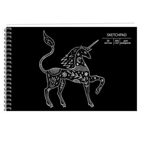Скетчпад UNICORN 250х170 мм 20 л, евроспираль, картон, фольга серебро, арт. СПСФ520117, производитель Listoff (Листофф), ISBN 460-6-08643-345-7, № 1