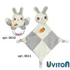 Игрушка-погремушка Uviton мягкая Кролик серый Арт 0610, производитель Uviton, ISBN 465-7-78025-114-4, № 10