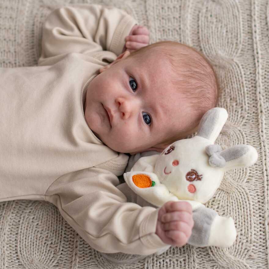 Игрушка-погремушка Uviton мягкая Кролик серый Арт 0610, производитель Uviton, ISBN 465-7-78025-114-4, № 11