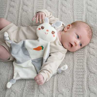 Игрушка-комфортер Uviton мягкая для спокойного сна новорождённых Кролик серый Арт 0611, производитель Uviton, ISBN 465-7-78025-115-1№ 5