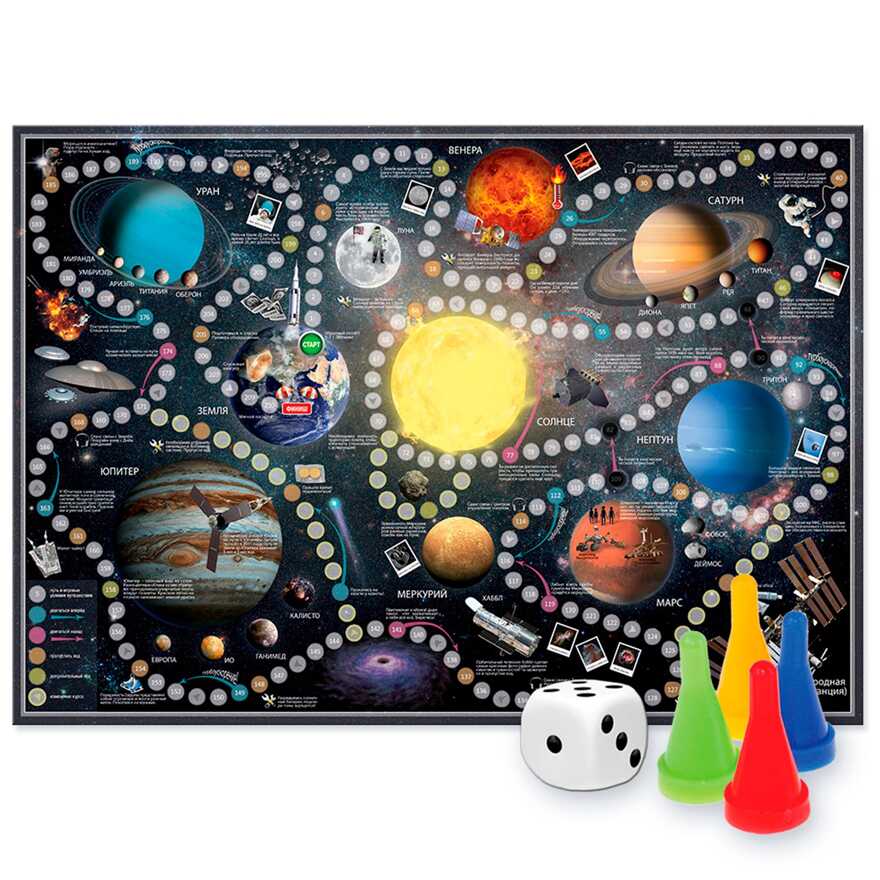 Игра-ходилка с фишками. Солнечная система. 59,5х42 см., производитель ГЕОДОМ , ISBN 460-7-17745-283-8, № 2