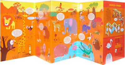 Чудесная Африка (Раскраски-гармошки), раскраска, производитель МОЗАИКА kids , ISBN 978-5-43151-172-1№ 3