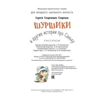 Шуршики и другие истории про Саньку : рассказы, производитель ЭНАС-КНИГА , ISBN 978-5-00198-357-6№ 6