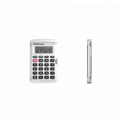 Калькулятор карманный 8-разрядов PC-131 Classic, белый, арт. 62015, производитель ErichKrause® (Эрих Краузе), ISBN 404-1-48562-015-0№ 4