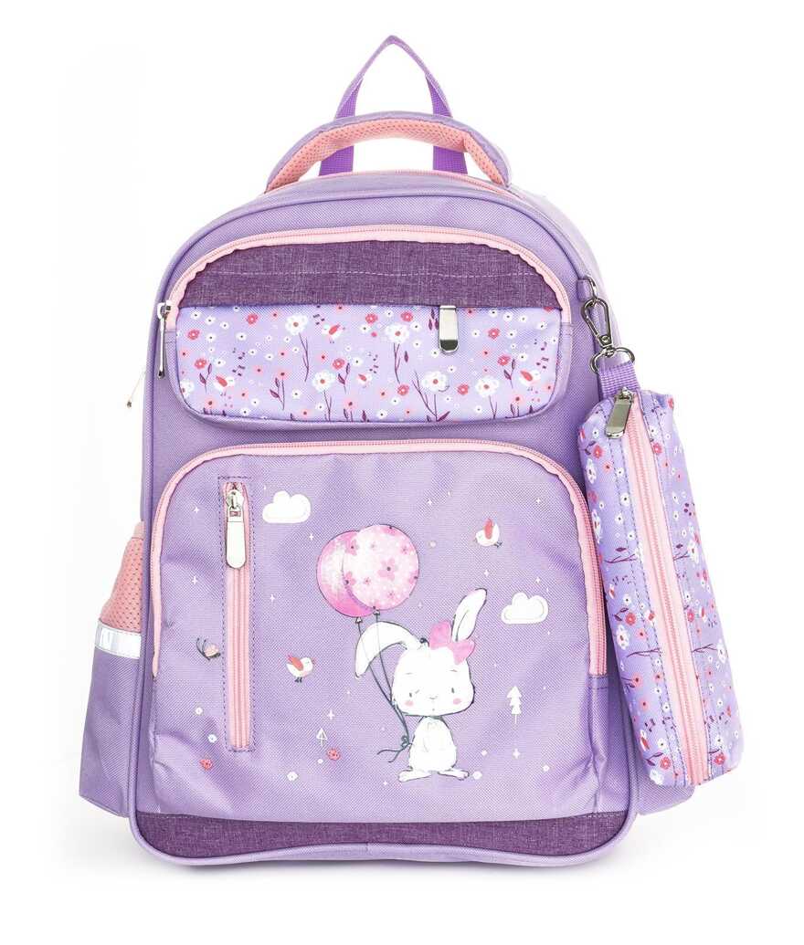 Рюкзак мягкий Schoolformat Cute rabbit, модель SOFT 3+, мягкий каркас, трехсекционный, 18 л, для девочек, арт. РЮКМ3П-МРЛ, производитель ФАРМ, ISBN 460-2-72314-878-4, № 1