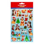 Набор наклеек Decor Новогодние собачки 14х25 см, арт. 46725, производитель ErichKrause® (Эрих Краузе), ISBN 404-1-48546-725-0, № 1