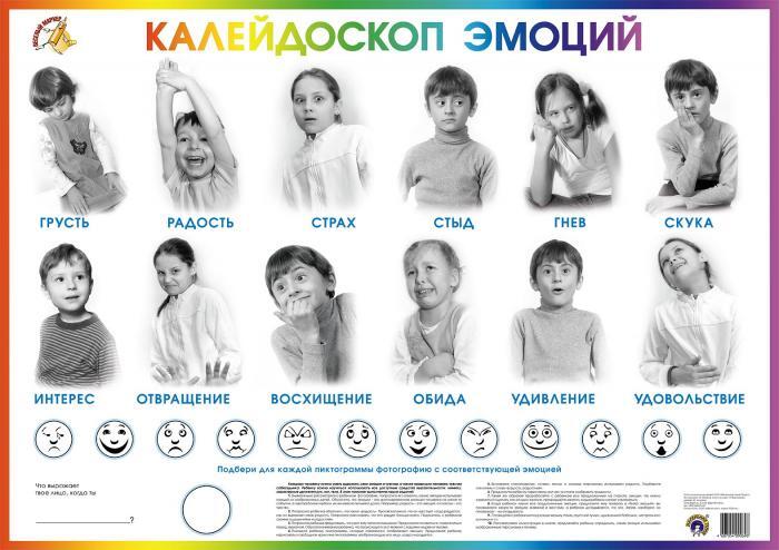 Плакат &quot;Калейдоскоп эмоций&quot;, производитель Маленький Гений-Пресс , ISBN 460-7-05409-069-6, № 1