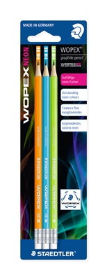Карандаш чернографитный Wopex NEON HB,  3шт (цв.  в ассортименте)/блистер, Staedtler, производитель Staedtler (Стайтлер), ISBN 400-7-81718-220-8, № 1