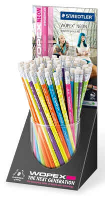 Карандаш чернографитный Wopex NEON HB с ластиком, цв. в ассортименте Staedtler, производитель Staedtler (Стайтлер), ISBN 400-7-81718-317-5№ 1