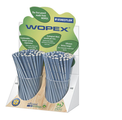 Карандаш ч/гр WOPEX HB, цв. корп. голуб.+дисплей дерево, 223х100х320мм, STAEDTLER, производитель Staedtler (Стайтлер), ISBN 400-7-81718-156-0, № 1