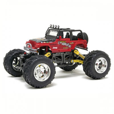 Радиоуправляемая машина PRO DIRT Rock Crawler (Wrangler) красная 1:18, производитель New Bright, ISBN 005-0-21101-800-4, № 1