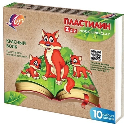 Пластилин ZOO 10 цв. 150 г со стеком, арт. 29С 1721-08, производитель Луч, ISBN 460-1-18501-489-7№ 1