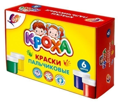Краски пальчиковые Кроха 40 мл. 6 цв., арт. 24С1508-08, производитель Луч, ISBN 460-1-18501-128-5№ 1