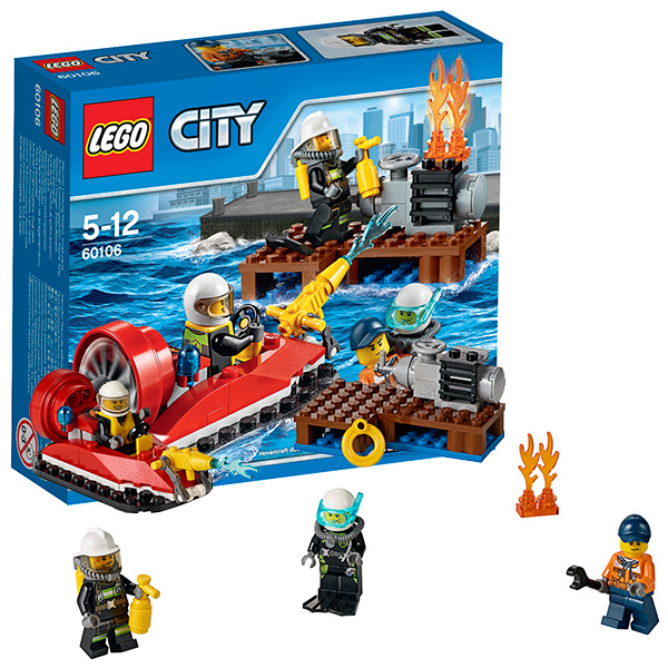 LEGO City 60106 Набор для начинающих: Пожарная охрана, производитель LEGO (ЛЕГО), ISBN 570-2-01559-174-4, № 1