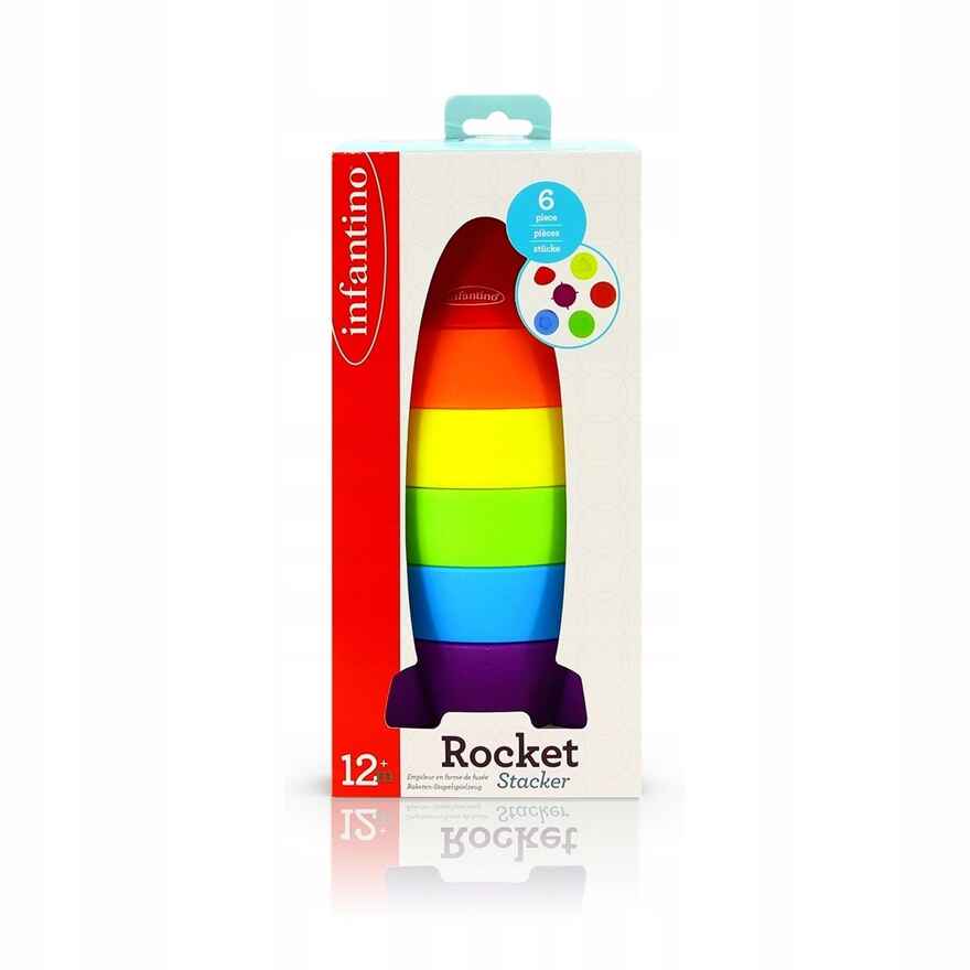 Развивающая игрушка-пирамидка Ракета, арт. 315281, производитель Infantino (Инфантино), ISBN 077-3-55415-281-4, № 1