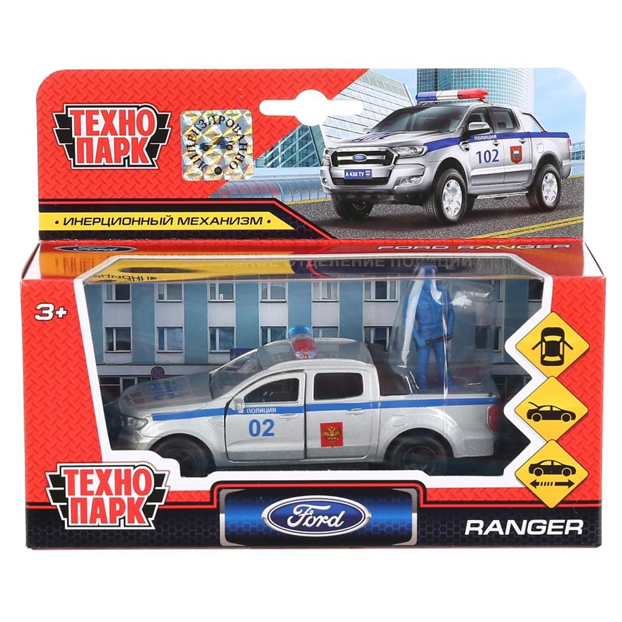 Ford Ranger инерционный с фигуркой, 12 см., арт. SB-18-09-FR-P+FG-WB, производитель Симбат, ISBN 468-0-01371-504-5, № 1