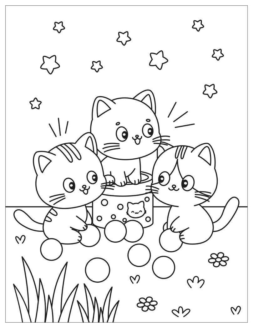 Котики (Милые раскраски), производитель МОЗАИКА kids , ISBN 978-5-43154-695-2, № 6