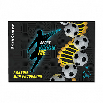 Альбом для рисования на скобе Sport DNA, А4, 24 листа, арт. 62633, производитель ErichKrause® (Эрих Краузе), ISBN 460-1-92162-633-9№ 1
