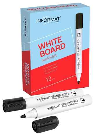 Маркер  для белых досок inФормат Board круглый, 3 мм черный, арт.WRR03K, производитель ФАРМ, ISBN 460-2-72303-620-3№ 1
