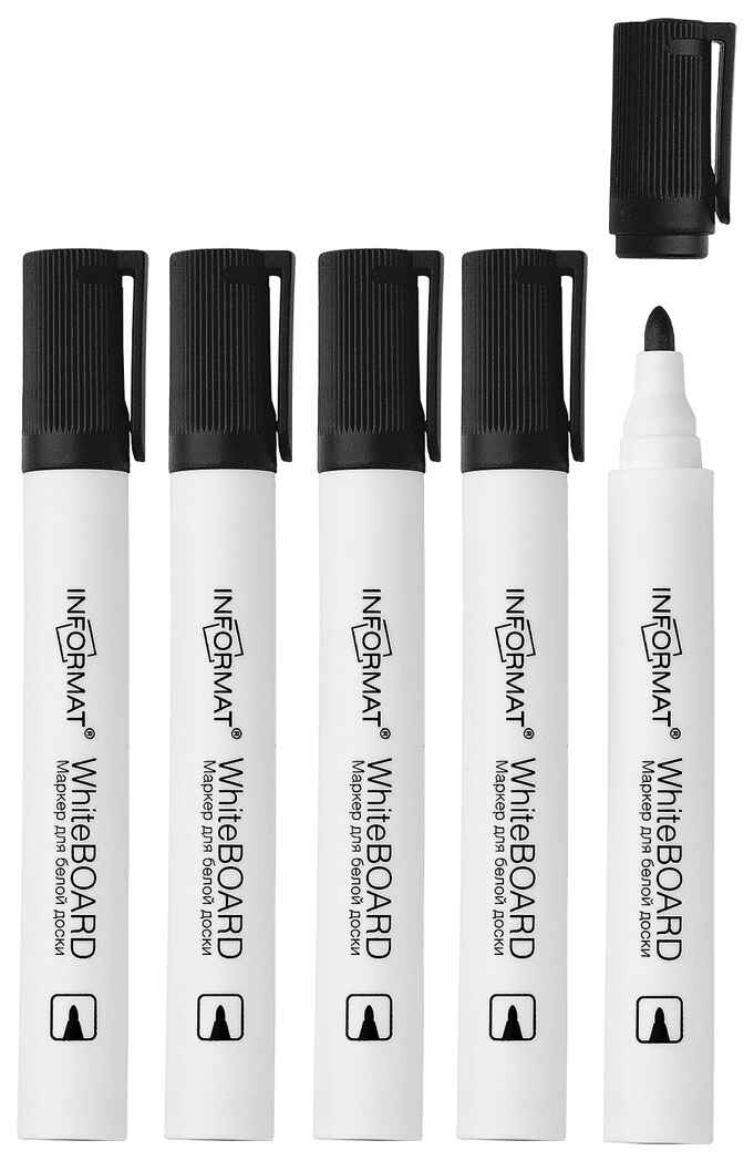 Маркер  для белых досок inФормат Board круглый, 3 мм черный, арт.WRR03K, производитель ФАРМ, ISBN 460-2-72303-620-3, № 5