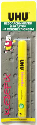 Клей канцелярский Uhu Kleberfix  на основе глюкозы 25 мл., производитель UHU, ISBN 460-6-32500-093-8, № 1