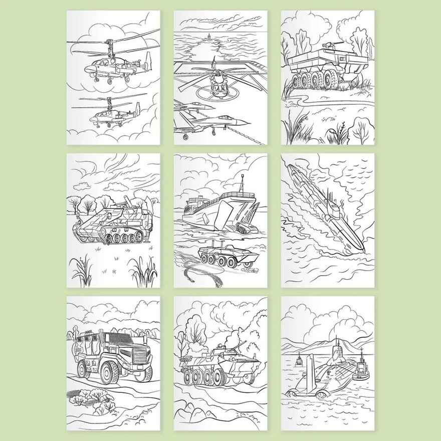 Макси-раскраска. Военная техника., производитель Проф-Пресс , ISBN 978-5-37834-634-9, № 2