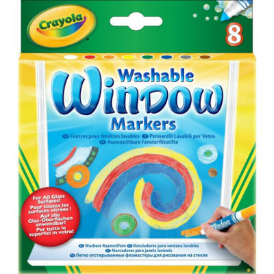 8 смываемых маркеров для рисования на стекле, производитель Crayola, ISBN 7-1-66208-165-2, № 1