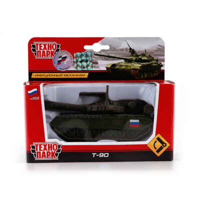 Танк Т-90 металлический инерционный 12 см (Технопарк), арт.SB-16-19-T90-G-WB, производитель Симбат, ISBN 697-1-00009-827-1№ 2