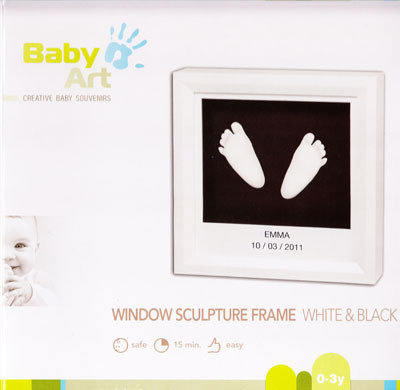 Baby Art.  Рамочка с объемными слепками (белая), производитель Dorel Juvenile, ISBN 322-0-66016-921-4, № 1